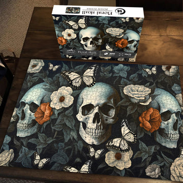 Floral Skull Jigsaw Puzzle 1000 Pieces